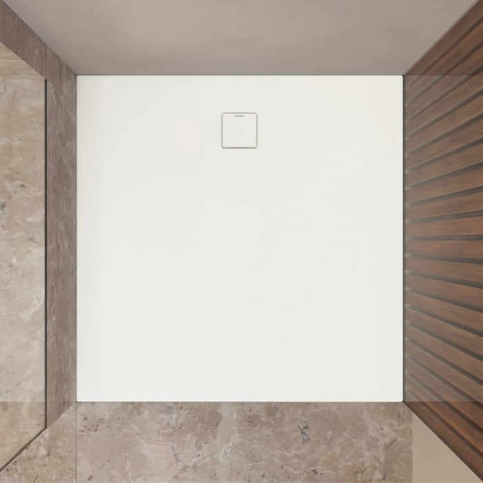 Kaldewei ALUVIA 3255 Duschwanne 100 x 100 cm aus SolidLite, mit Invisible Grip