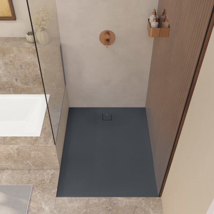 Kaldewei ALUVIA 3257 Duschwanne 80 x 120 cm mit SolidLite und Invisible Grip