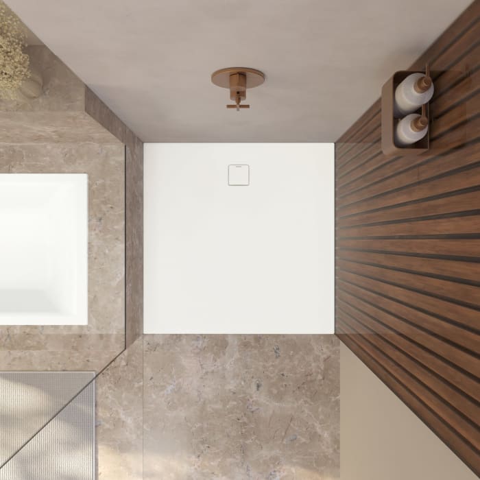 Kaldewei ALUVIA 3258 Duschwanne 80 x 80 cm mit SolidLite und Invisible Grip