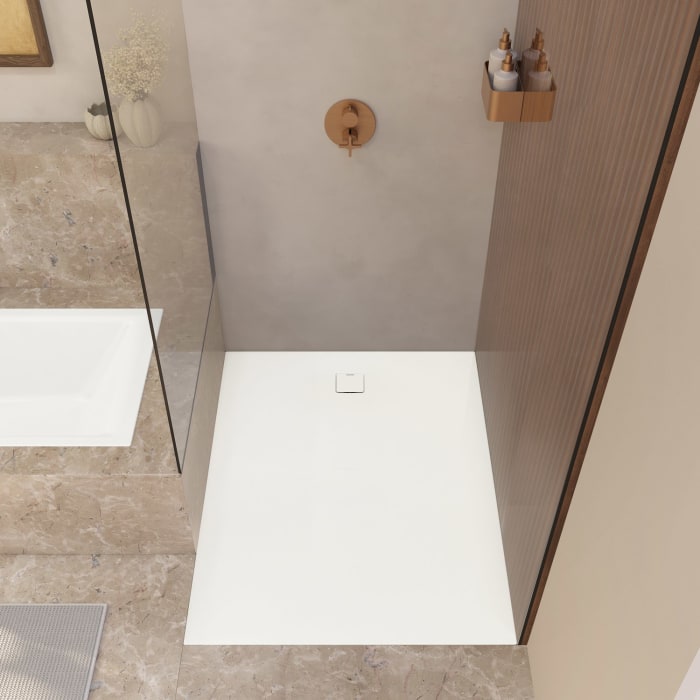 Kaldewei ALUVIA 3260 Duschwanne 90 x 120 cm mit SolidLite und Invisible Grip