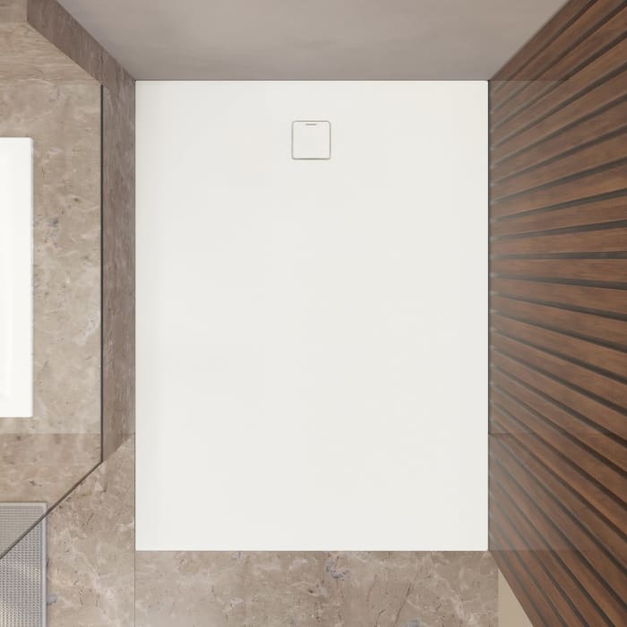 Kaldewei ALUVIA 3263 Duschwanne 100 x 120 cm aus SolidLite, mit Invisible Grip
