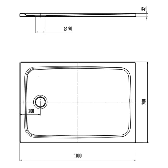 Kaldewei CAYONOPLAN 2221-1 Duschwanne 70 x 100 cm