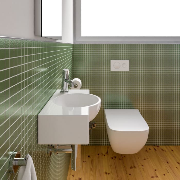 Treos Serie 800 Handwaschbecken  40 x 20 cm, mit 1 Hahnloch