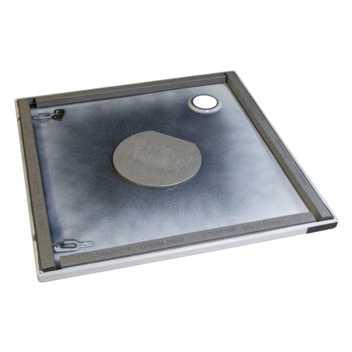 Kaldewei SUPERPLAN 1858-5 Duschwanne 100 x 100 cm mit Secure Plus, inkl. Wannenträger extraflach