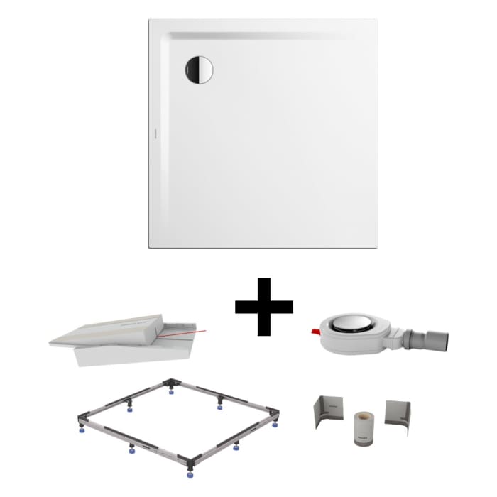 Kaldewei SUPERPLAN 1831-1 Duschwannen-Komplettset 1 80 x 80 cm