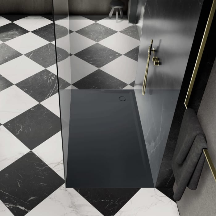 Kaldewei SUPERPLAN 1840-2 Duschwanne 80 x 90 cm mit Secure Plus, inkl. Wannenträger