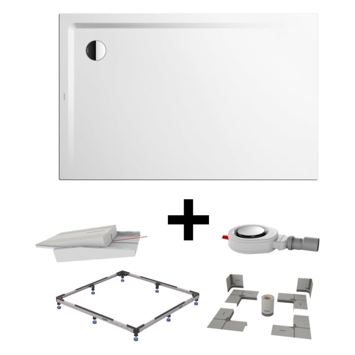 Kaldewei SUPERPLAN 1842-1 Duschwannen-Komplettset 2 80 x 120 cm