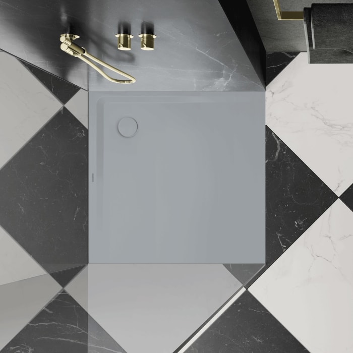 Kaldewei SUPERPLAN 1848-2 Duschwanne 90 x 90 cm mit Secure Plus, inkl. Wannenträger