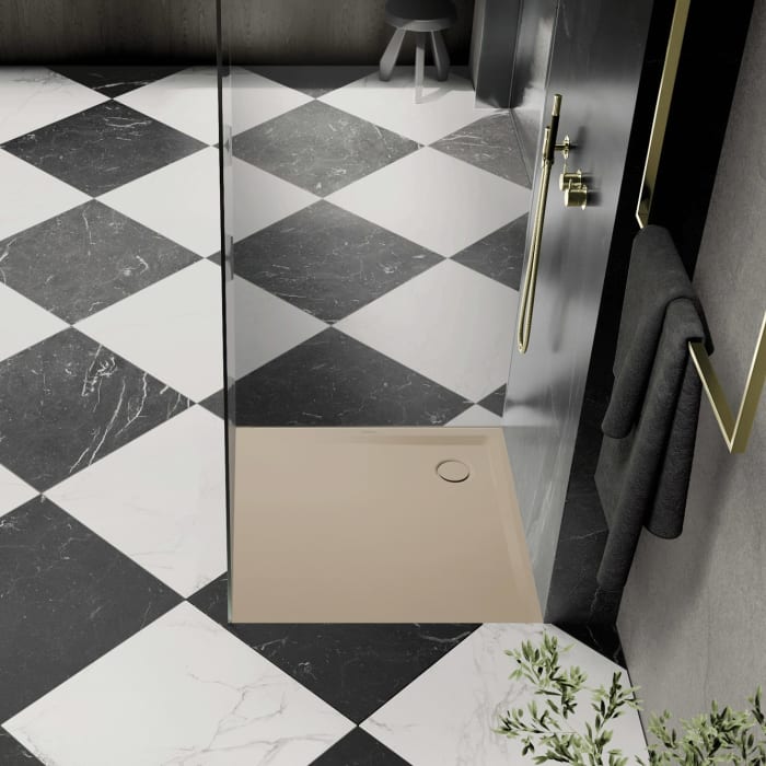 Kaldewei SUPERPLAN 1848-2 Duschwanne 90 x 90 cm mit Secure Plus, inkl. Wannenträger