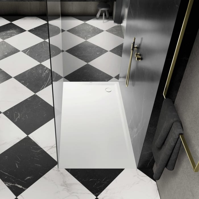 Kaldewei SUPERPLAN 1849-2 Duschwanne 90 x 100 cm mit Secure Plus, inkl. Wannenträger