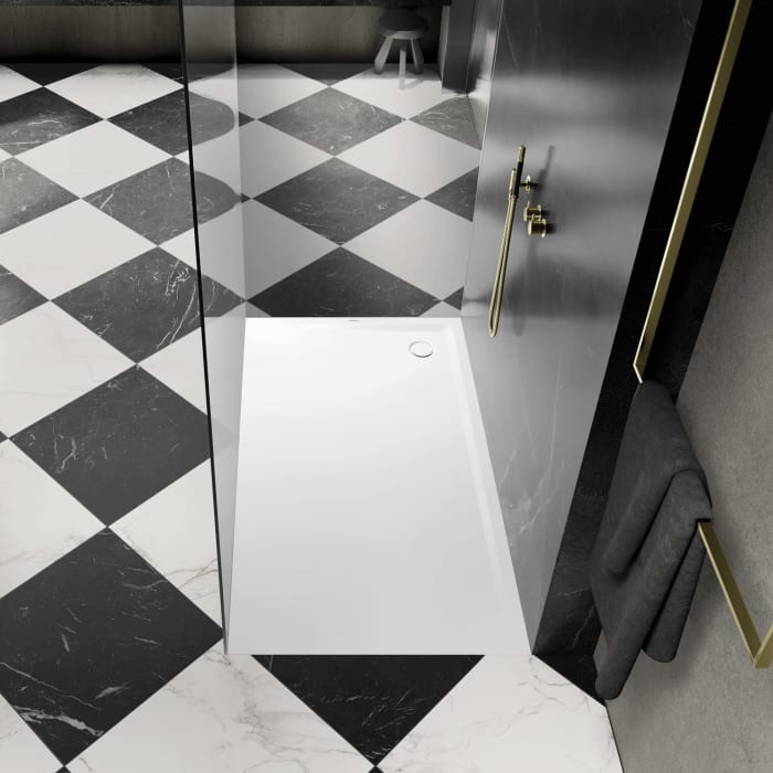 Kaldewei SUPERPLAN 1852-1 Duschwanne 90 x 130 cm mit Perl-Effekt