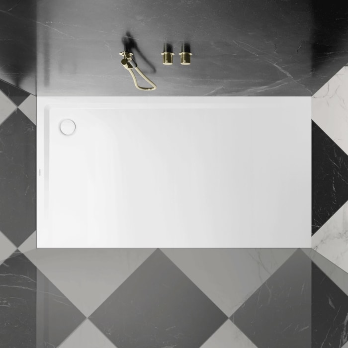 Kaldewei SUPERPLAN 1854-2 Duschwanne 90 x 150 cm mit Perl-Effekt, inkl. Wannenträger