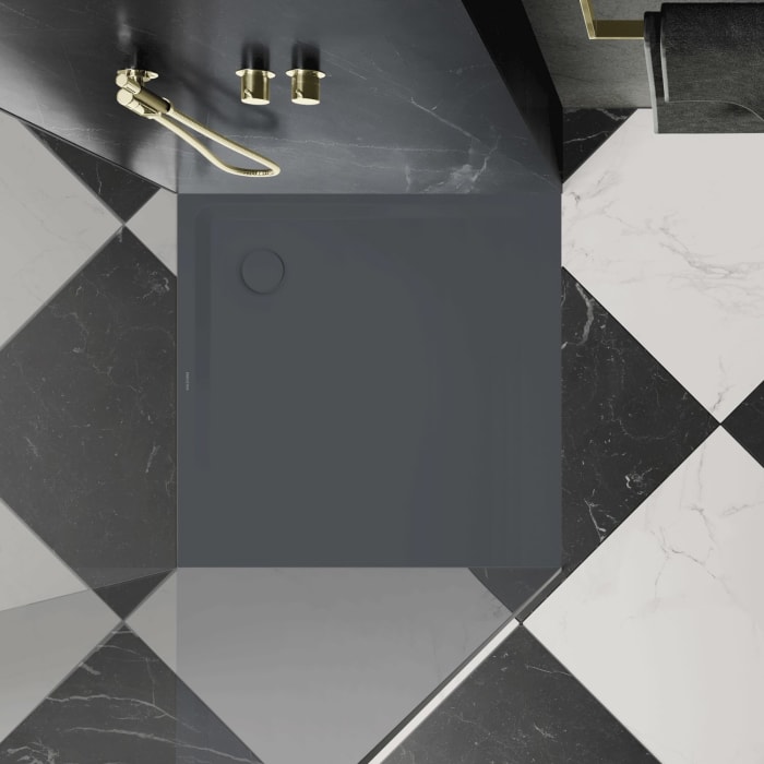 Kaldewei SUPERPLAN 1831-5 Duschwanne 80 x 80 cm mit Secure Plus, inkl. Wannenträger extraflach