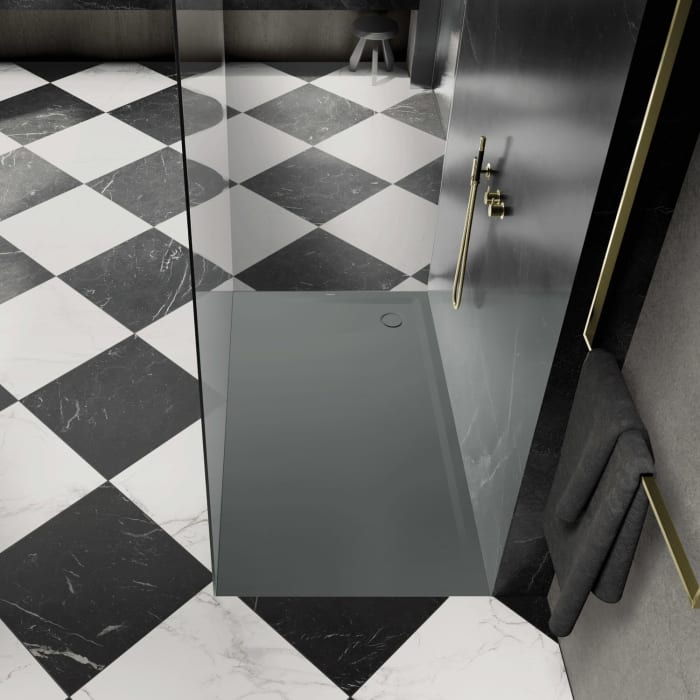 Kaldewei SUPERPLAN 1840-5 Duschwanne 80 x 90 cm mit Secure Plus, inkl. Wannenträger extraflach