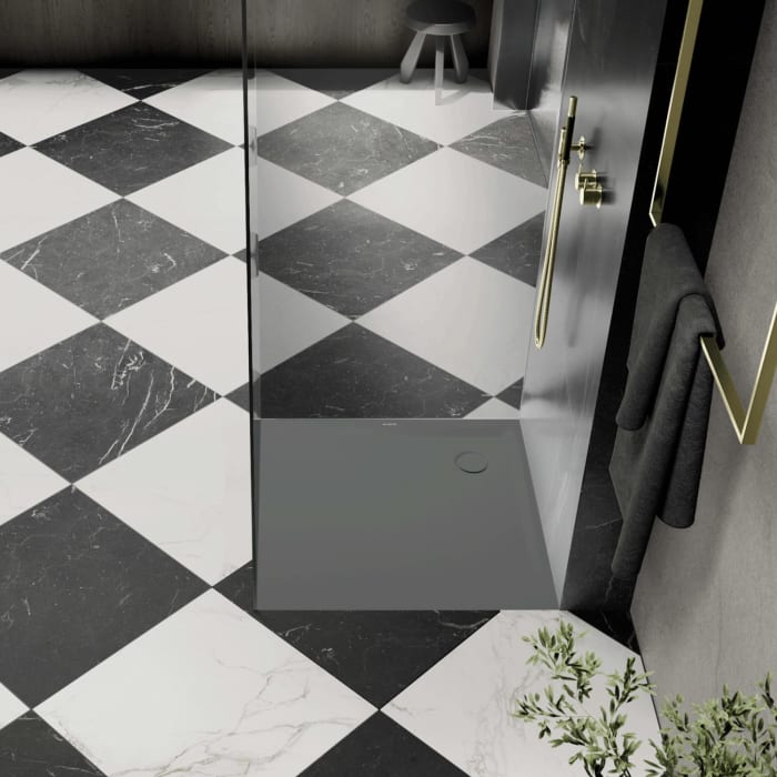 Kaldewei SUPERPLAN 1848-5 Duschwanne 90 x 90 cm mit Secure Plus, inkl. Wannenträger extraflach