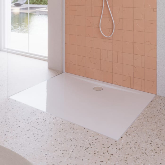 Kaldewei SUPERPLAN ZERO 1544-5 Duschwanne 100 x 110 cm mit Secure Plus, inkl. Wannenträger extraflach