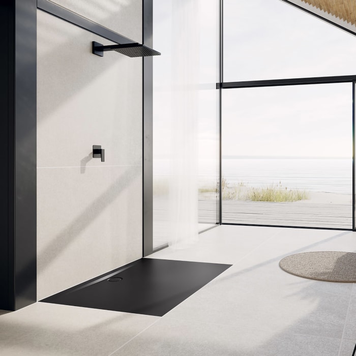 Kaldewei SUPERPLAN ZERO 1548-5 Duschwanne 70 x 120 cm mit Secure Plus, inkl. Wannenträger extraflach