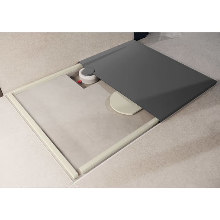 Kaldewei SUPERPLAN ZERO 1552-5 Duschwanne 80 x 120 cm mit Secure Plus, inkl. Wannenträger extraflach