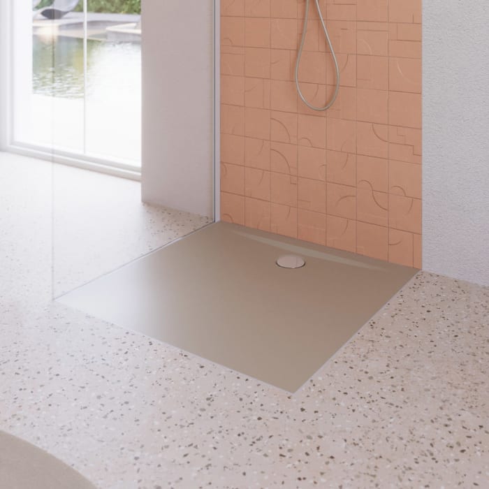 Kaldewei SUPERPLAN ZERO 1560-5 Duschwanne 120 x 120 cm mit Secure Plus, inkl. Wannenträger extraflach