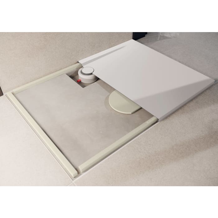 Kaldewei SUPERPLAN ZERO 1574-5 Duschwanne 75 x 140 cm mit Invisible Grip, inkl. Wannenträger extraflach