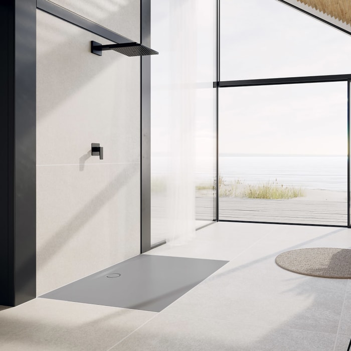 Kaldewei SUPERPLAN ZERO 1596-5 Duschwanne 75 x 160 cm mit Secure Plus, inkl. Wannenträger extraflach