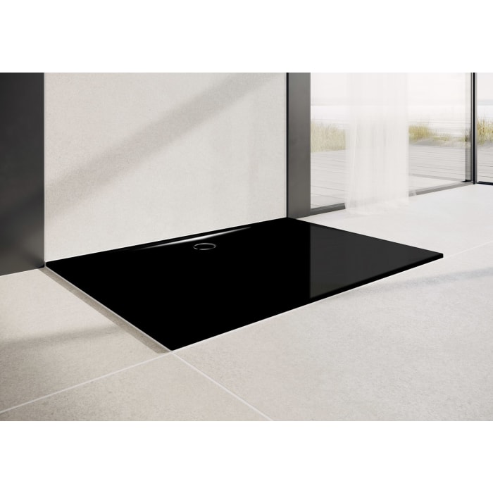 Kaldewei SUPERPLAN ZERO 1600-5 Duschwanne 90 x 160 cm mit Perl-Effekt, inkl. Wannenträger extraflach