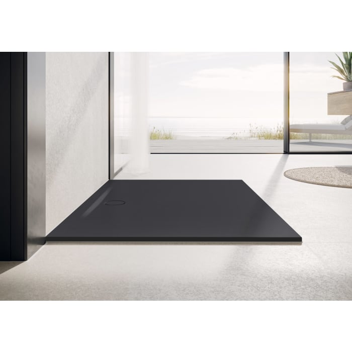 Kaldewei SUPERPLAN ZERO 1608-5 Duschwanne 80 x 170 cm mit Perl-Effekt, inkl. Wannenträger extraflach
