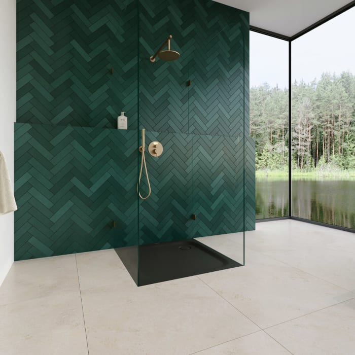 Kaldewei TEMPER Duschwanne 80 x 80 cm mit Invisibe Grip und Wannenträger extraflach