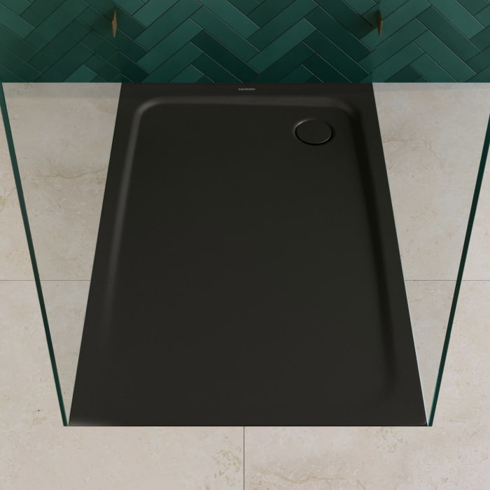 Kaldewei TEMPER Duschwanne 90 x 120 cm mit Invisibe Grip und Wannenträger extraflach