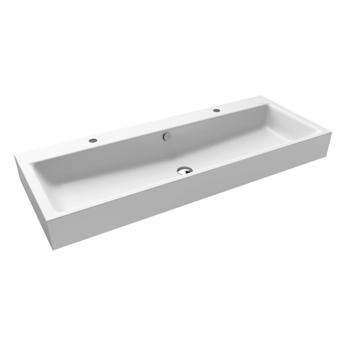Kaldewei PURO Wandwaschtisch 3167 mit 2 Hahnlochbohrungen, 120 cm