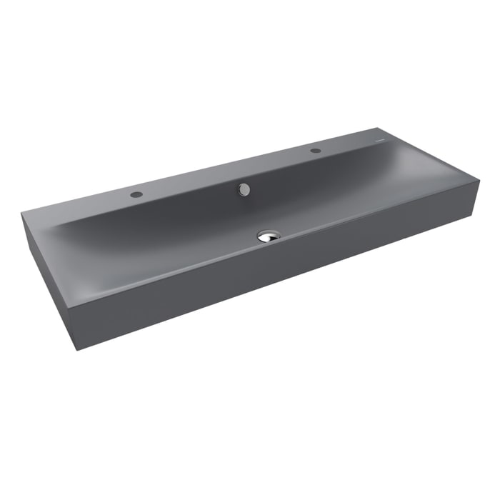 Kaldewei SILENIO Wandwaschtisch 3046 mit 2 x 1 Hahnlochbohrung, 120 cm