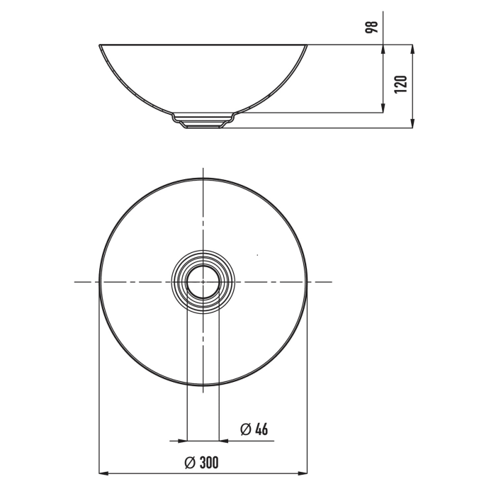 Kaldewei AVELLINO Waschtisch-Schale 3203, Ø 30 cm