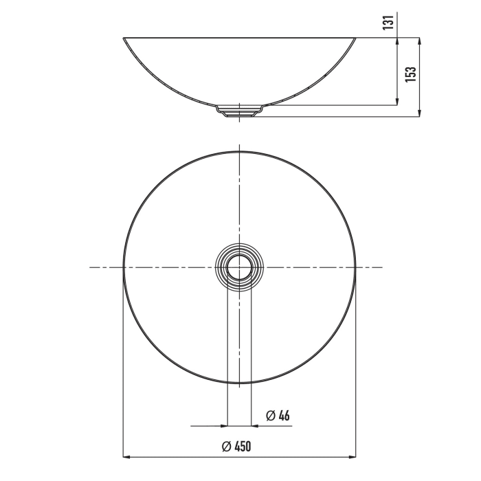 Kaldewei AVELLINO Waschtisch-Schale 3205, Ø 45 cm