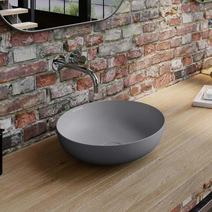 Kaldewei MIENA Waschtisch-Schale 3181, Ø 38 cm, Set inklusive Permanentablaufventil