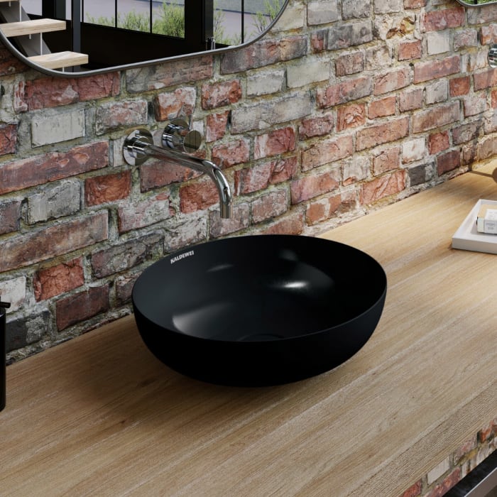 Kaldewei MIENA Waschtisch-Schale 3181, Ø 38 cm, Set inklusive Permanentablaufventil