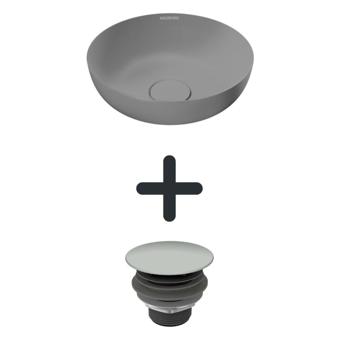 Kaldewei MIENA Waschtisch-Schale 3193, Ø 31 cm, Set inklusive Permanentablaufventil