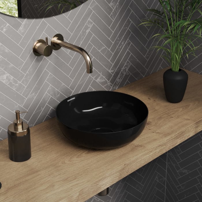 Kaldewei MIENA Waschtisch-Schale 3193, Ø 31 cm, Set inklusive Permanentablaufventil