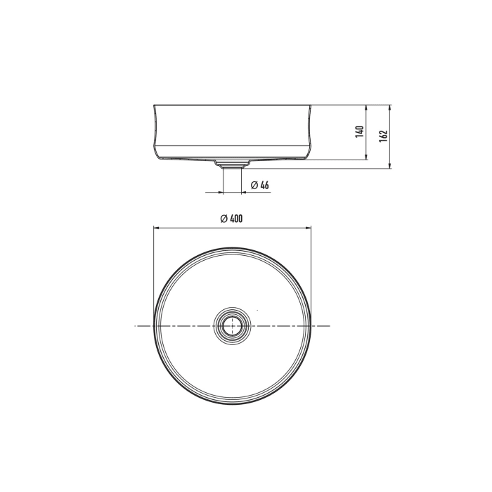 Kaldewei MING Waschtisch-Schale 3187, Ø 40 cm