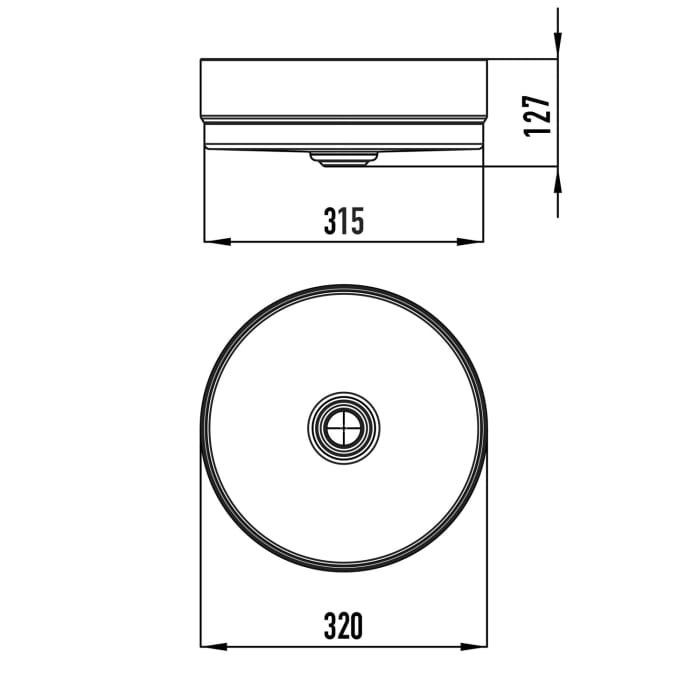 Kaldewei NUEVA Waschtisch-Schale 3194, Ø 32 cm
