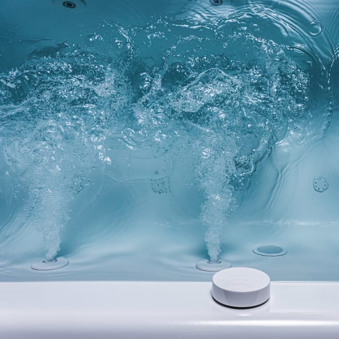 Kaldewei Centro Duo 132 Whirlpool mit BODY&SOUL Whirlsystem, Ab -und Überlauf mit Wassereinlauf