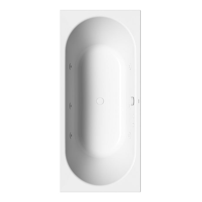 Kaldewei Classic Duo 110 Whirlpool mit BODY Whirlsystem, Ab- und Überlauf mit Wassereinlauf