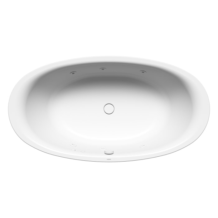 Kaldewei Ellipso Duo Oval 232 mit BODY Whirlsystem, Ab- und Überlauf mit Wassereinlauf, Perl-Effekt