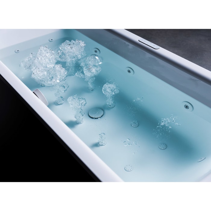 Kaldewei PURO DUO 663 Whirlpool mit BODY&SOUL Whirlsystem, Ab -und Überlauf mit Wassereinlauf, Perl-Effekt