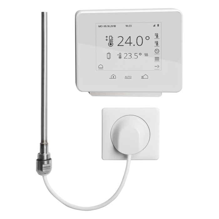 Kermi Basic-E gerade Badheizkörper 52,4 x 3,5 x 144,8 cm inkl. Elektro-Set WRX links