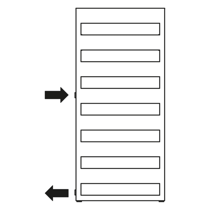 Kermi Casteo-D Badheizkörper 60 x 3 x 125,9 cm, NA 900, Anschluss links