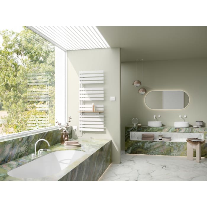 Kermi Credo Half flat -E Badheizkörper 45 x 183,4 cm, mit Elektro-Set WWS links