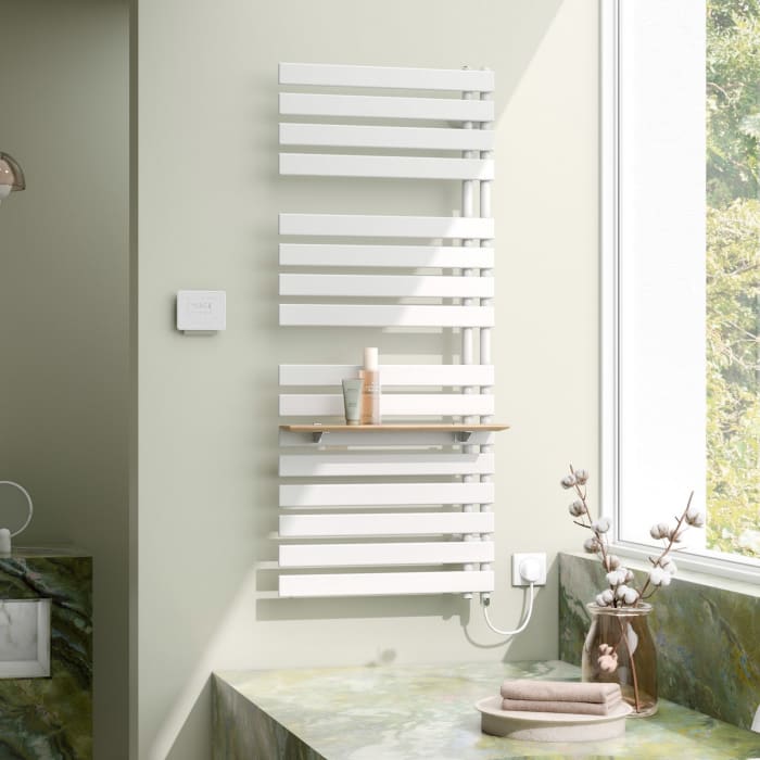 Kermi Credo Half flat -E Badheizkörper 60 x 183,4 cm, mit Elektro-Set WRS rechts