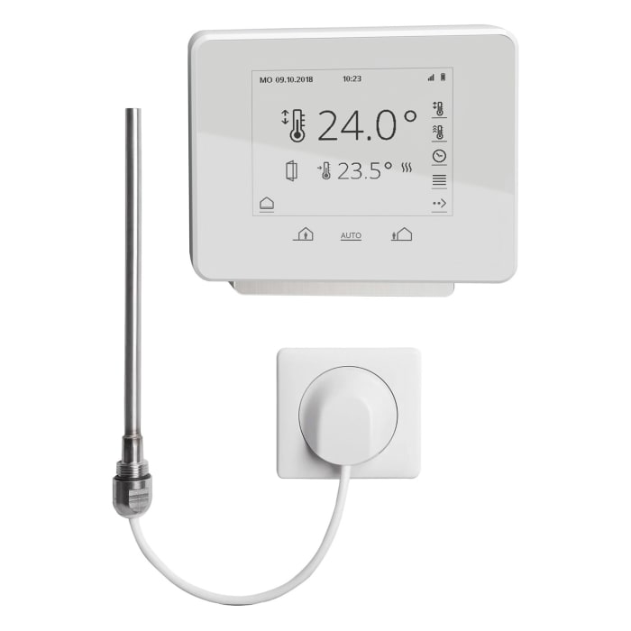 Kermi Credo Half flat -E Badheizkörper 45 x 143,6 cm, mit Elektro-Set WRX rechts