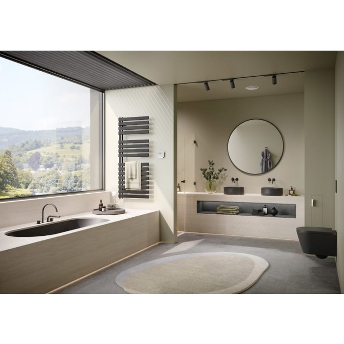 Kermi Credo Half flat -E Badheizkörper 45 x 103,9 cm, mit Elektro-Set WRX links