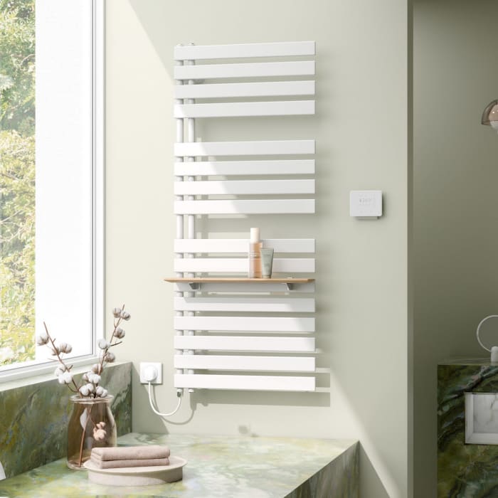 Kermi Credo Half flat -E Badheizkörper 45 x 103,9 cm, mit Elektro-Set WRX rechts